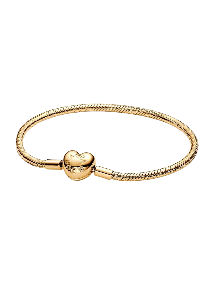 Pandora Moments Heart Clasp Snake Chain Bracelet