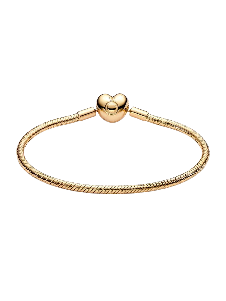Pandora Moments Heart Clasp Snake Chain Bracelet