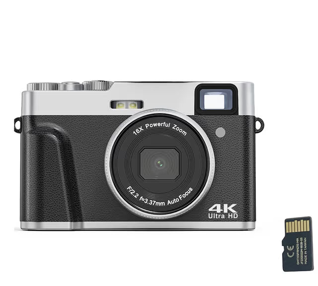 Digital Camera 4K / 48MP / 16X Zoom / Autofocus / Viewfinder / Anti-Shake with 32GB Card